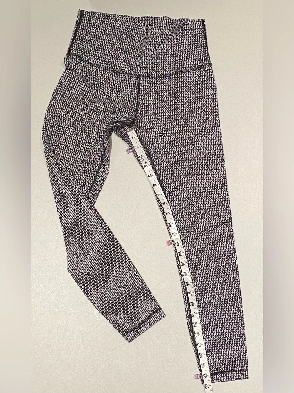 lululemon Wunder Under Crop High-Rise Leggings, Houndstooth, size 6